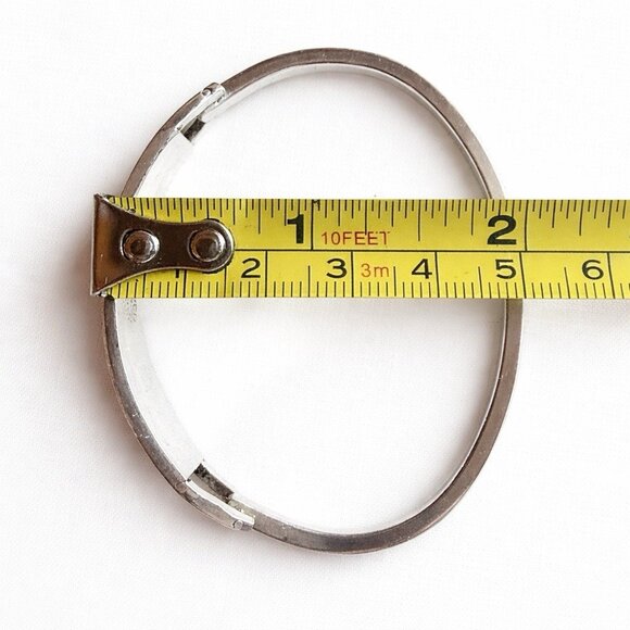 Vintage Taxco Mexico 925 Sterling Silver Abalone Bangle - Picture 12 of 13